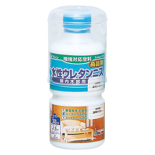 ワシン 水性ウレタンニス 透明クリヤー 300ml | ゆめ画材