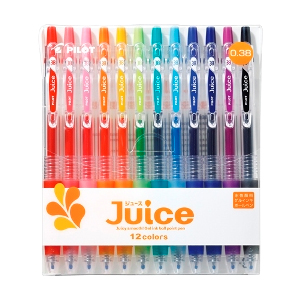PILOT ゲルインキ ボールペン ジュース （超極細0.38mm） 12色セット