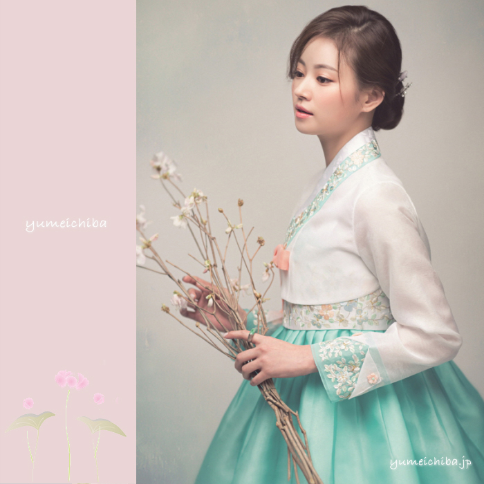 407_チマチョゴリレンタル韓服化繊_バスト80～90cm_身長+靴高さ164