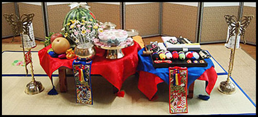 韓国1歳のお誕生日用トルチャンチと還暦祝い用の飾り燭台(二本セット