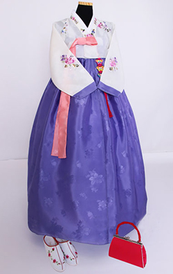 231_チマチョゴリレンタル韓服化繊_バスト76～86cm_身長+靴高さ149