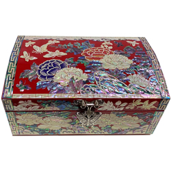 螺鈿の高級ジュエリーボックス・高級螺鈿宝石箱-波花蝶 名刺入・小物