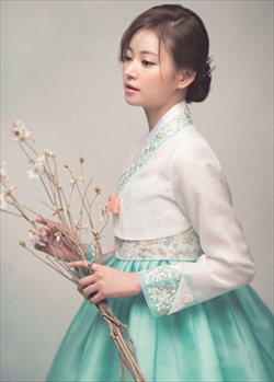 407_チマチョゴリレンタル韓服化繊_バスト80～90cm_身長+靴高さ164