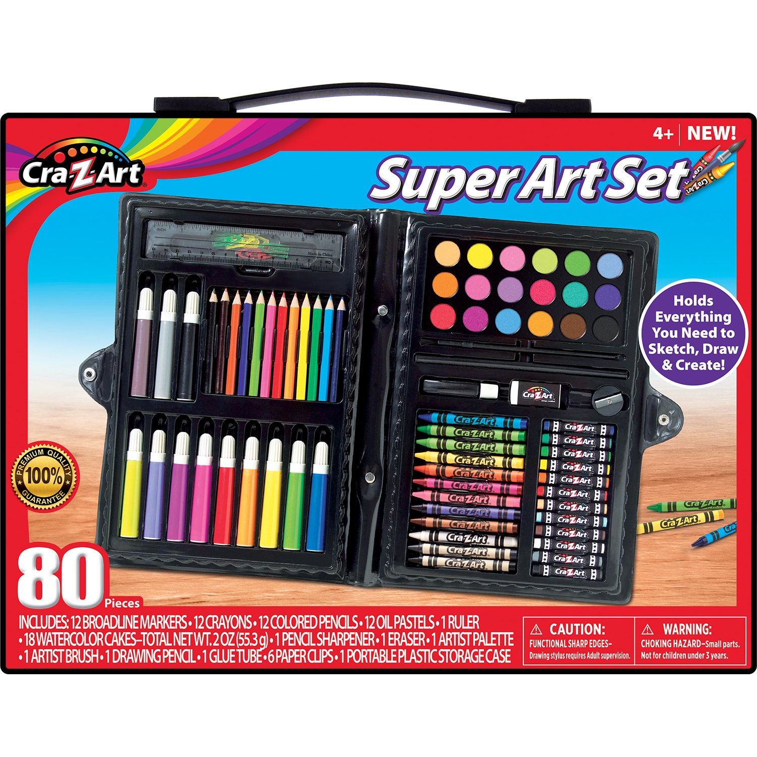 Cra-Z-Art Art Set, 80 Pieces Per Set, 3PK 110076 | Zoro