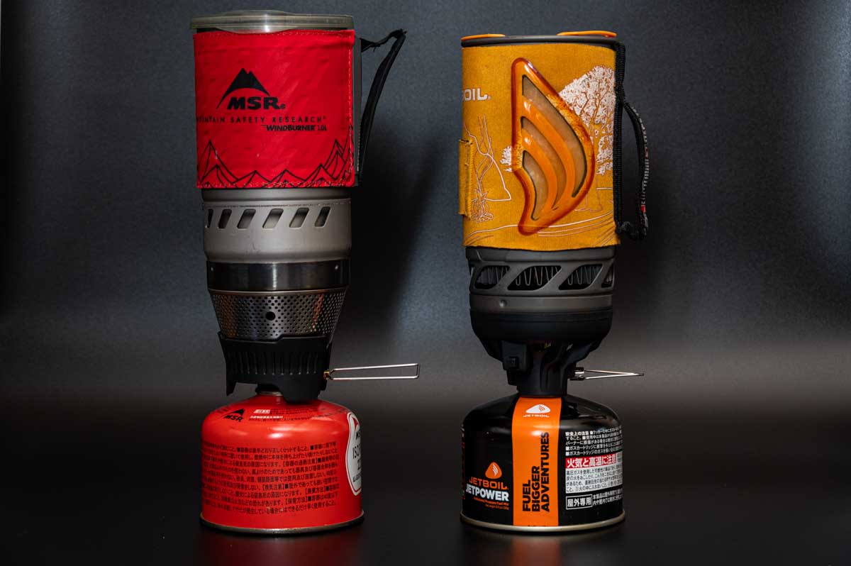 MSR一体型ガスストーブ ウィンドバーナーをジェットボイルフラッシュと