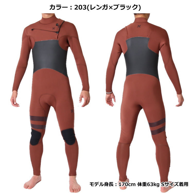 新色！Hurley(ハーレー) ウェットスーツ メンズ 4×3mm チェストジップ