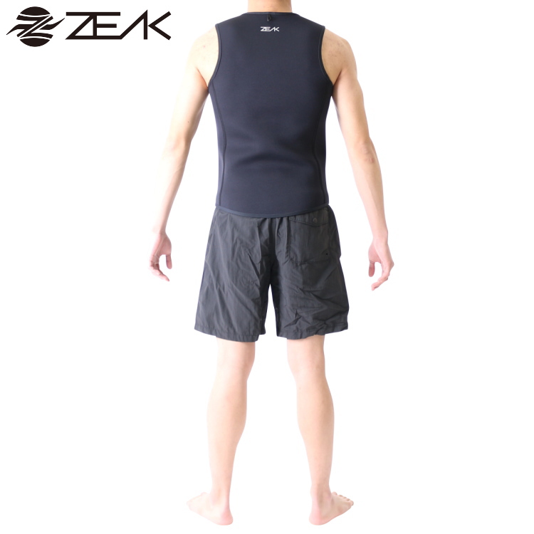 ZEAK(ジーク) ウェットスーツ 男性用 メンズ ベスト 2mm ウエット