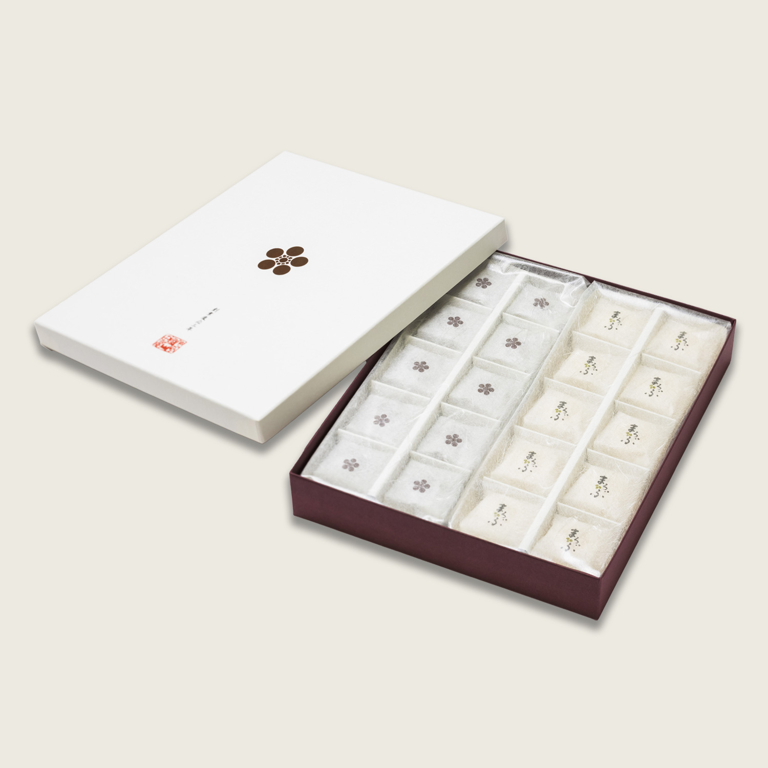 賞味期限:出荷時30日以上）山田屋まんじゅう・まろぶ詰合せ 化粧箱20個