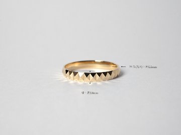 K18 スタッズ リング