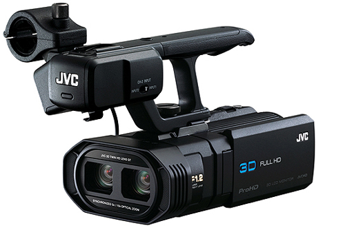 24p対応の1920フルハイビジョン3D記録モードを搭載した二眼式ハンディ