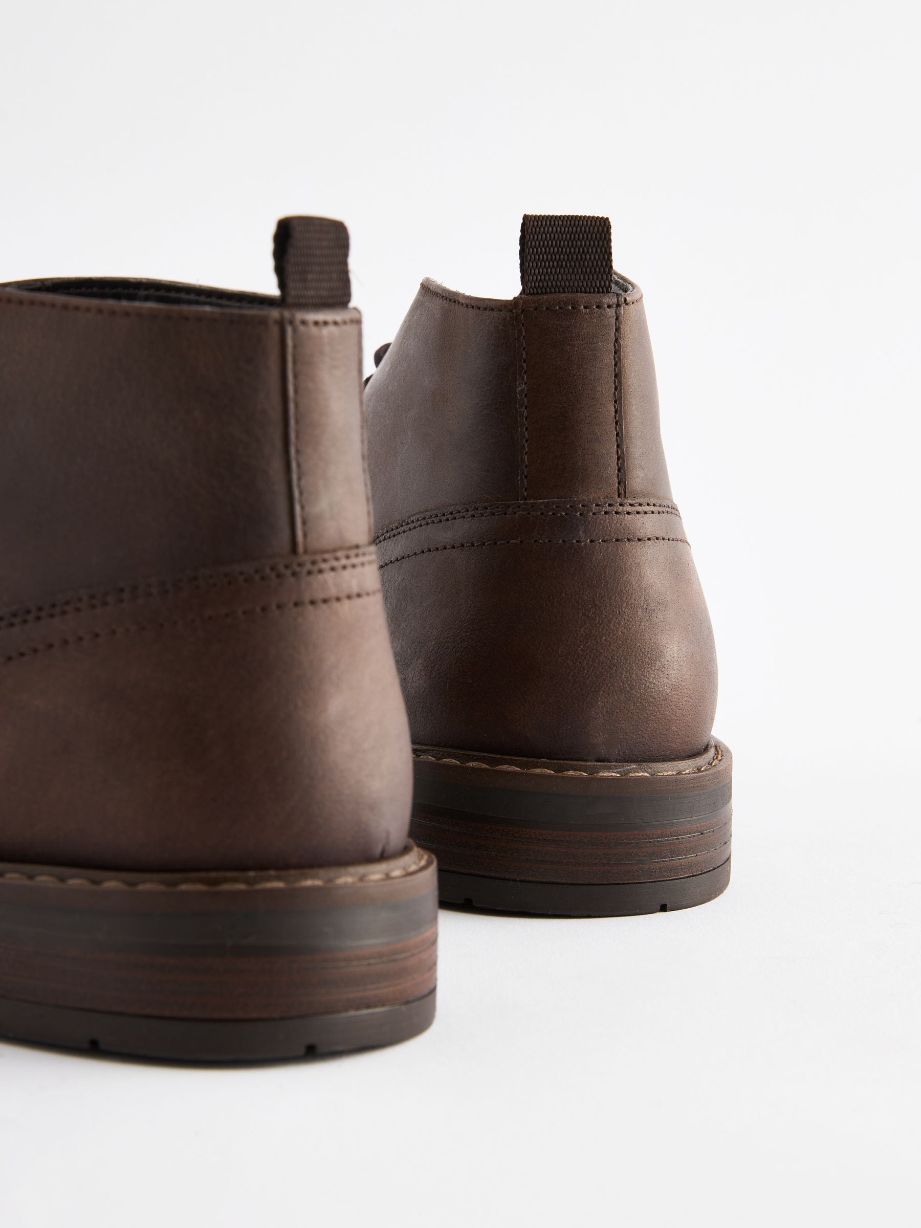 Buy Brown Waxy Leather Chukka Boots from Next USA