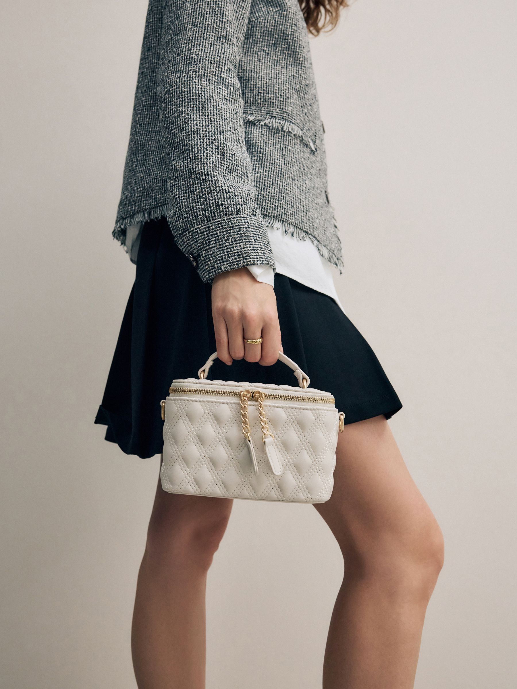 Buy Bone Quilted Cross-Body Bag from the Next UK online shop