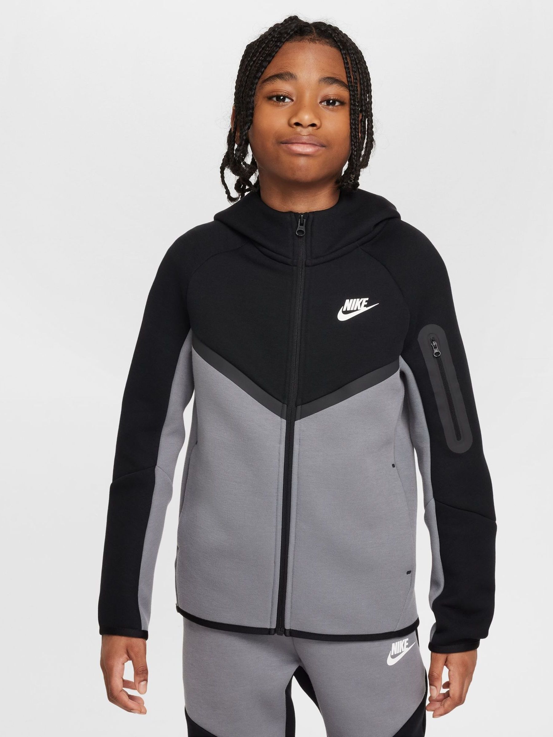 Satın al Duman Grisi - Nike Tech Fleece Zip-Up Kapüşonlu Üst Next