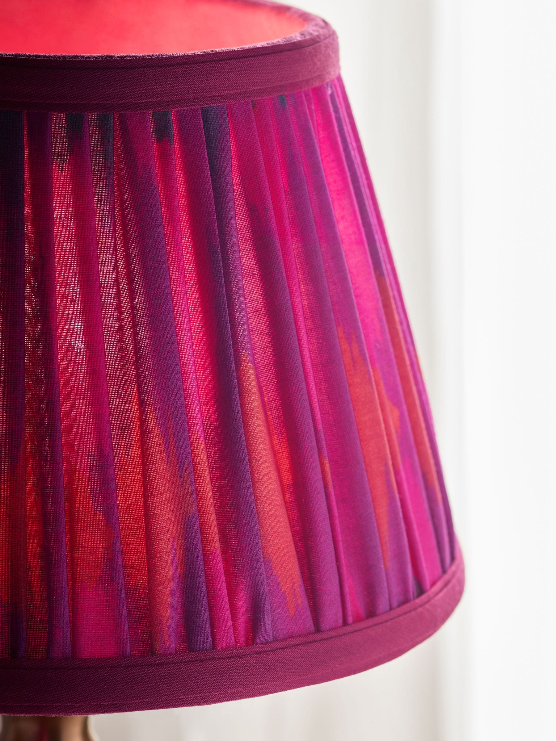 Buy Pink Ikat Pleated Lamp Shade from Next USA