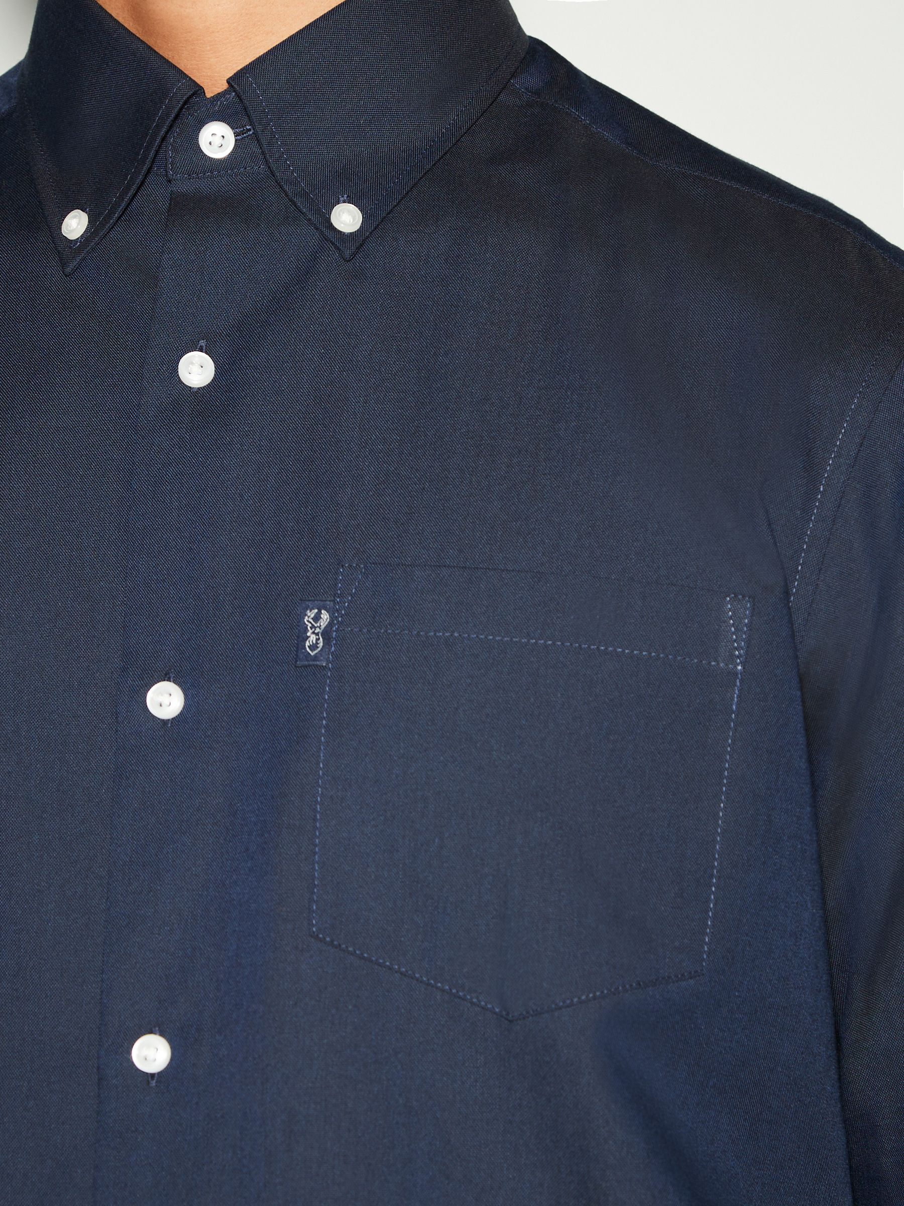 Next：日本 ネイビー ブルー - スリムフィット - ボタンダウン