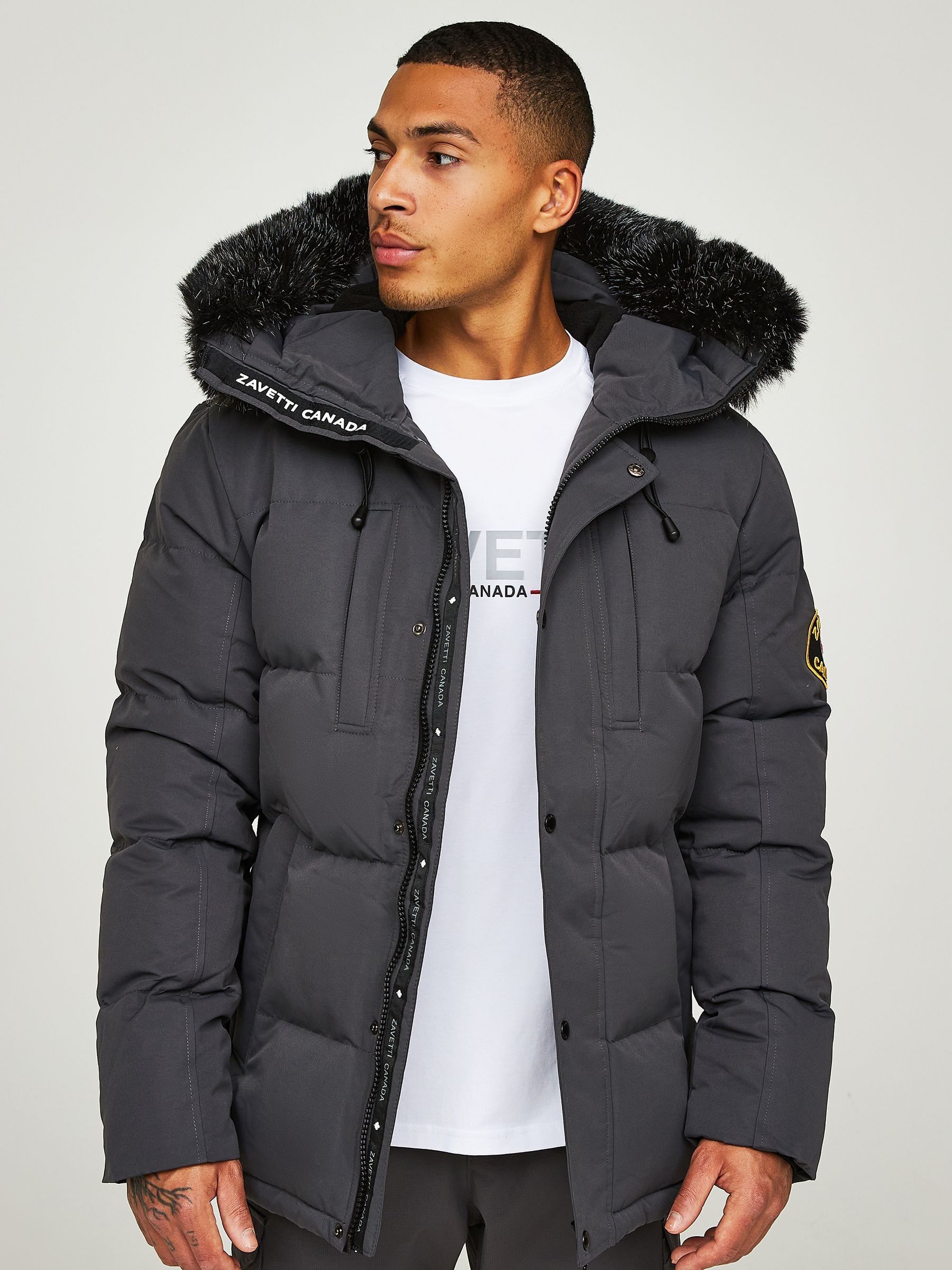 Buy Zavetti Canada Asphalt Oshawa 2.0 Puffer Parka Jacket With