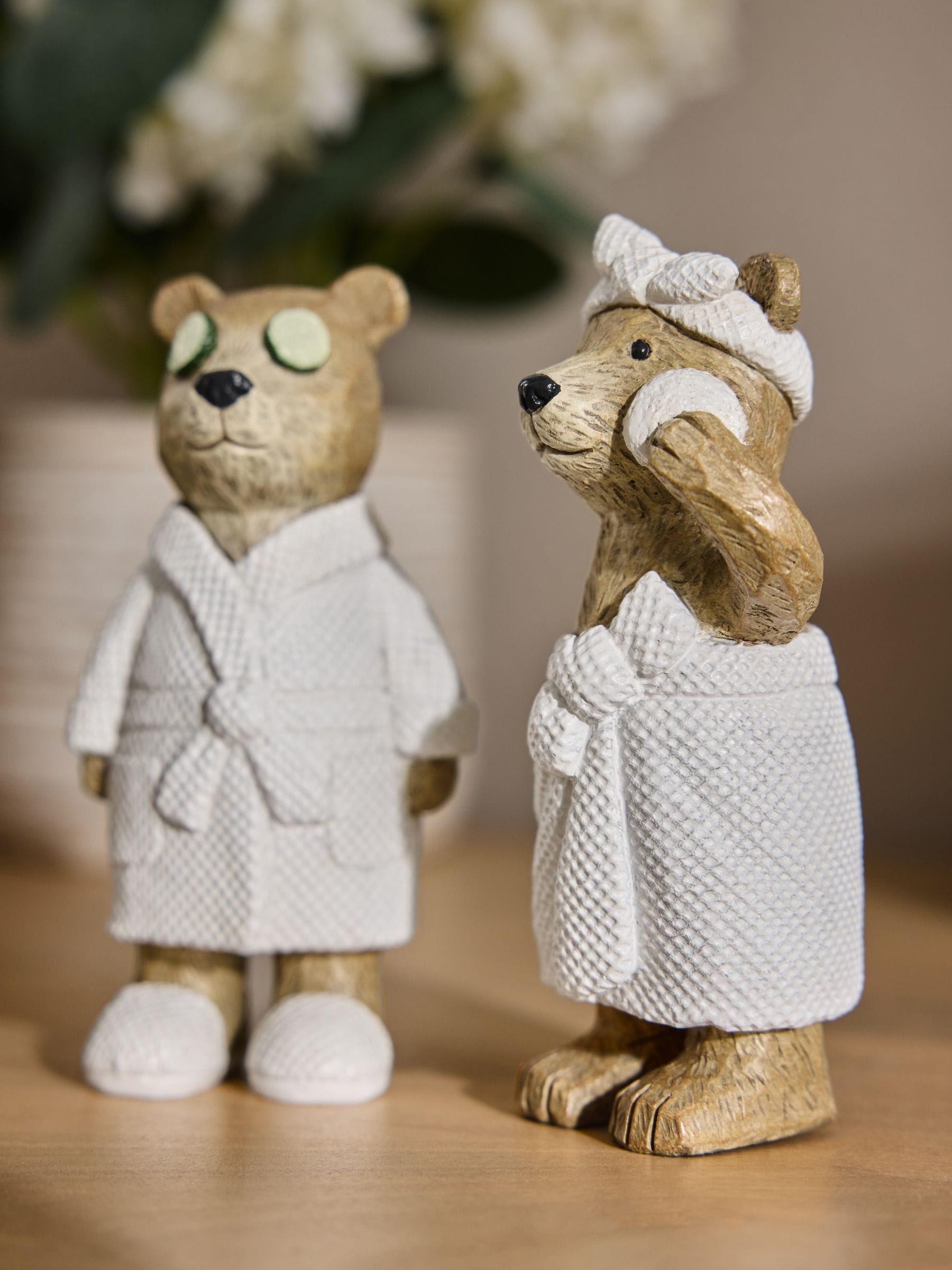 Buy Set of 2 Natural Bertie Bear Spa Ornaments from the Next UK