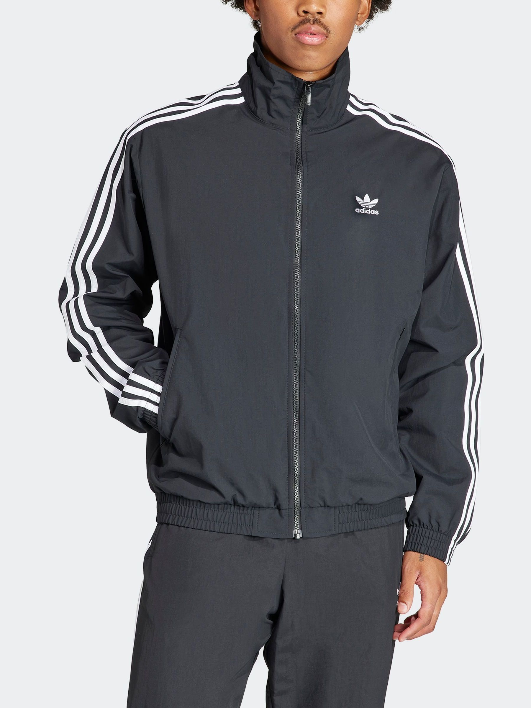 Buy adidas Originals Black/White Adicolor Woven Firebird Jacket