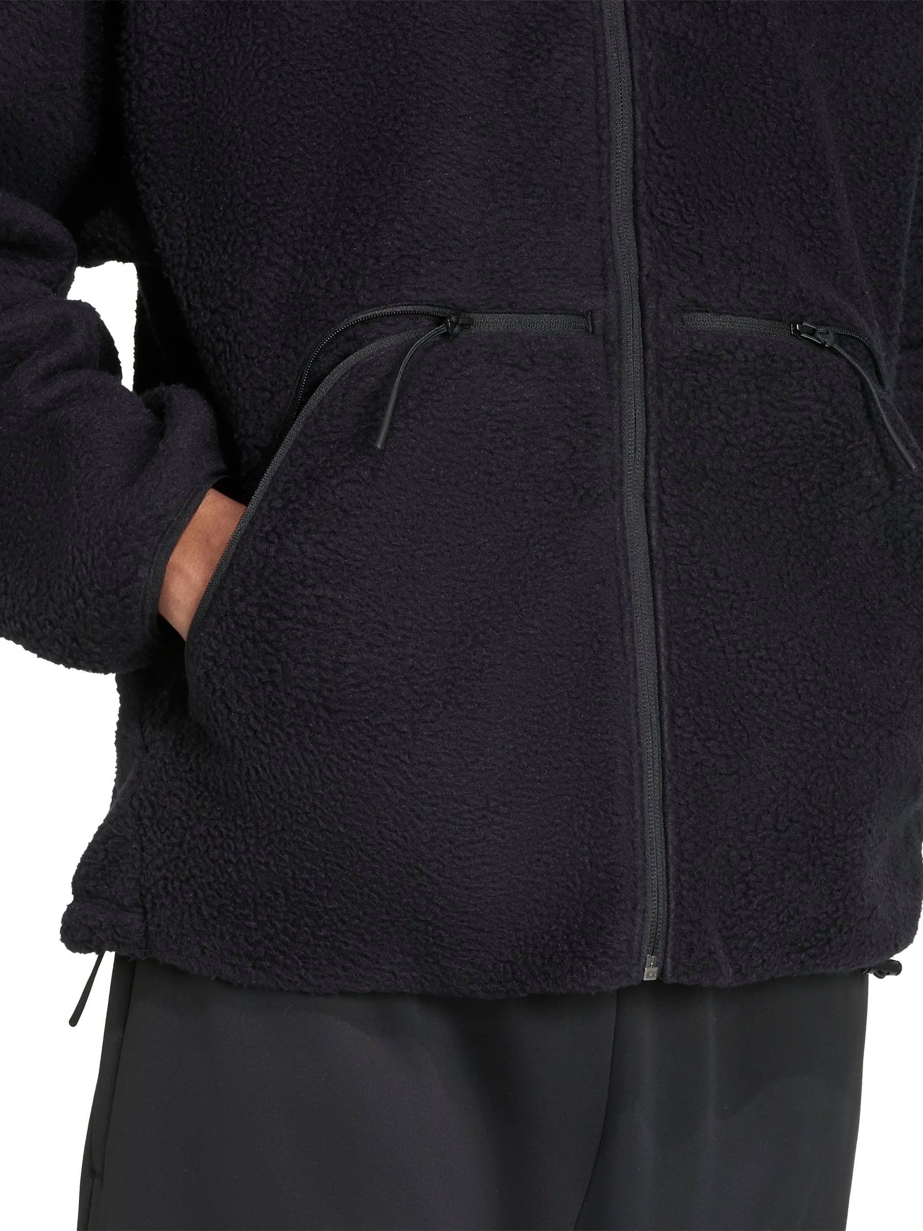 Buy adidas Black City Tech High Pile Fleece Full-Zip Jacket from