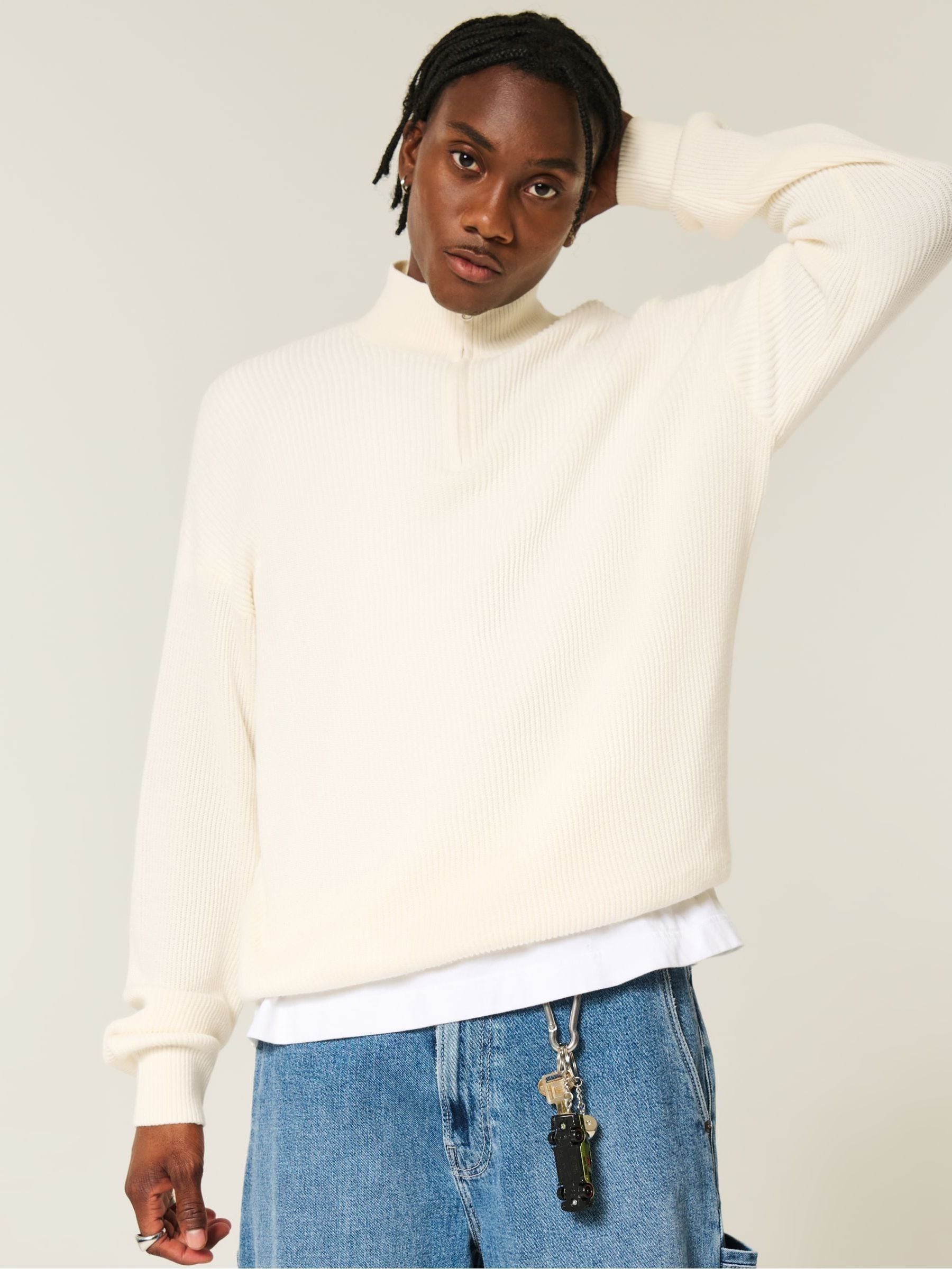 Buy Hollister Long Sleeve Boxy Half Zip Jumper from Next USA