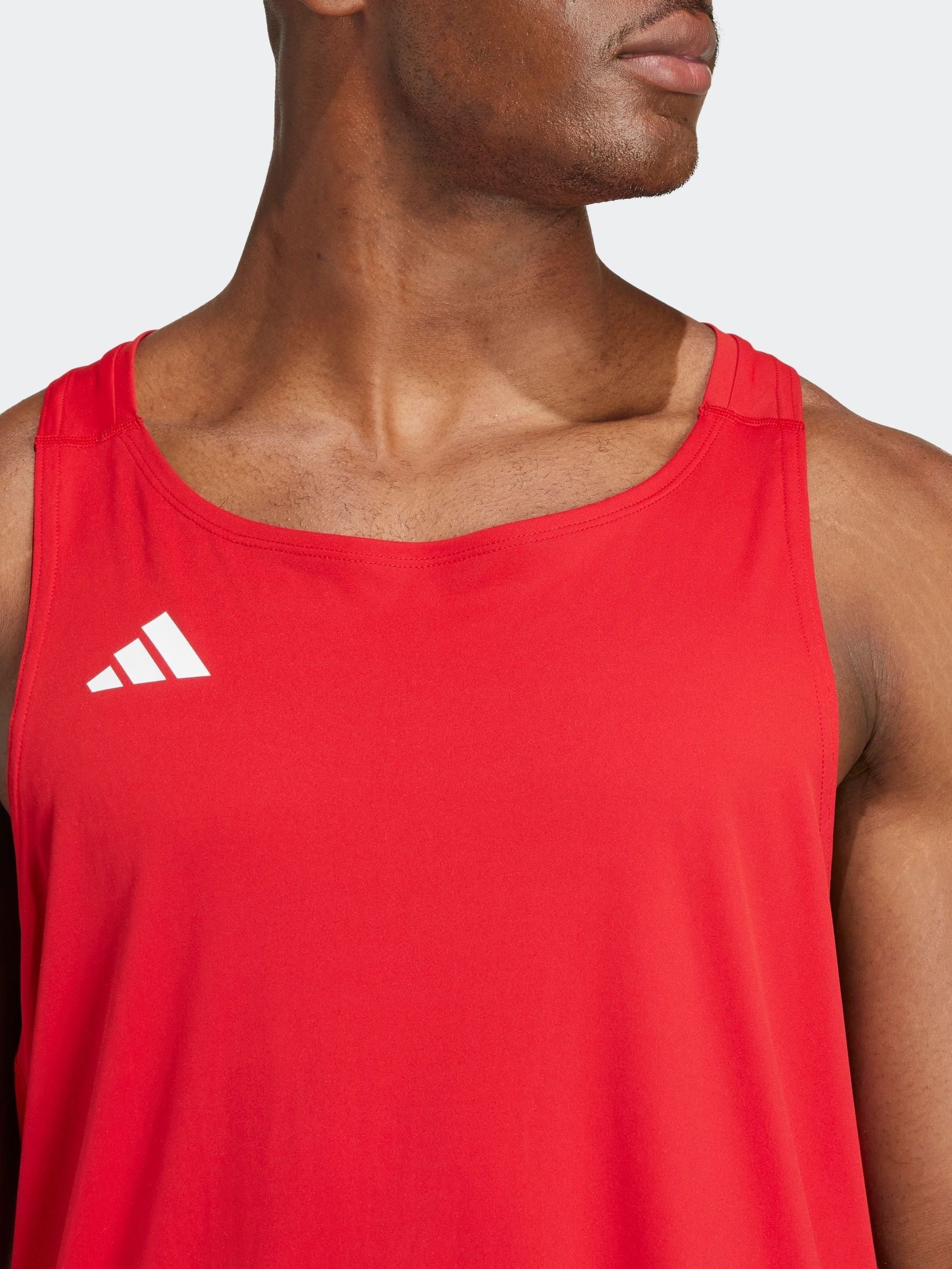 Buy adidas Red Adizero Essentials Running Tank Top from Next USA