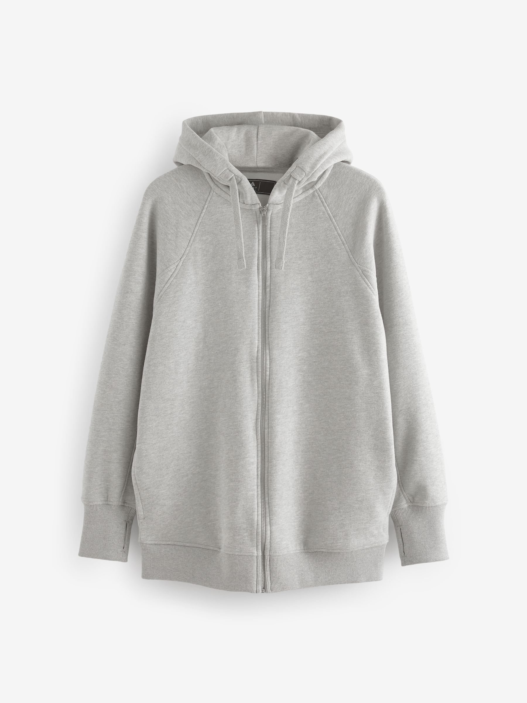 Buy Grey Active Soft Touch Longline Zip Up Hoodie from Next Canada