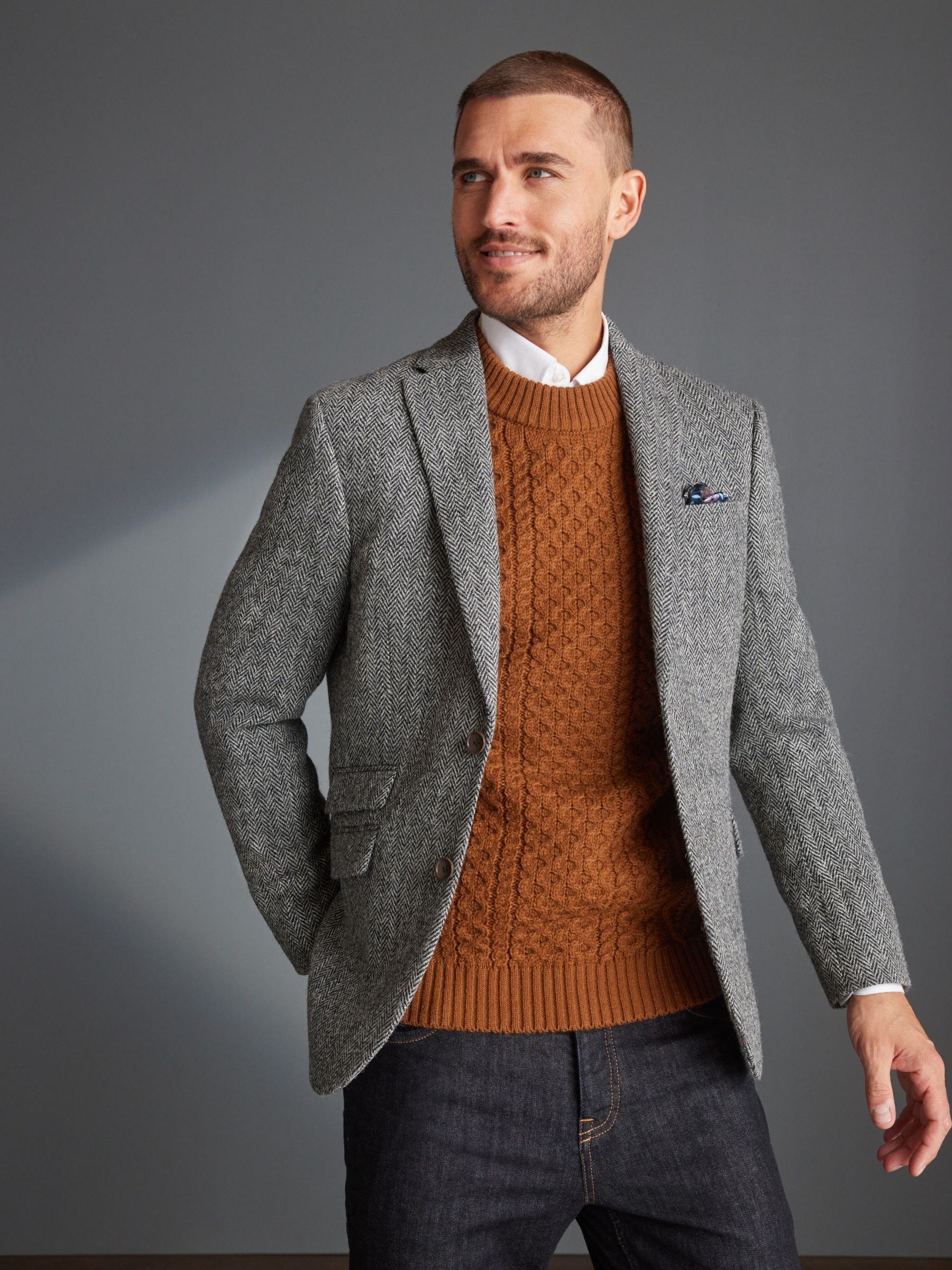 Next：日本 グレー - Signature ハリスツイード ブリティッシュウール