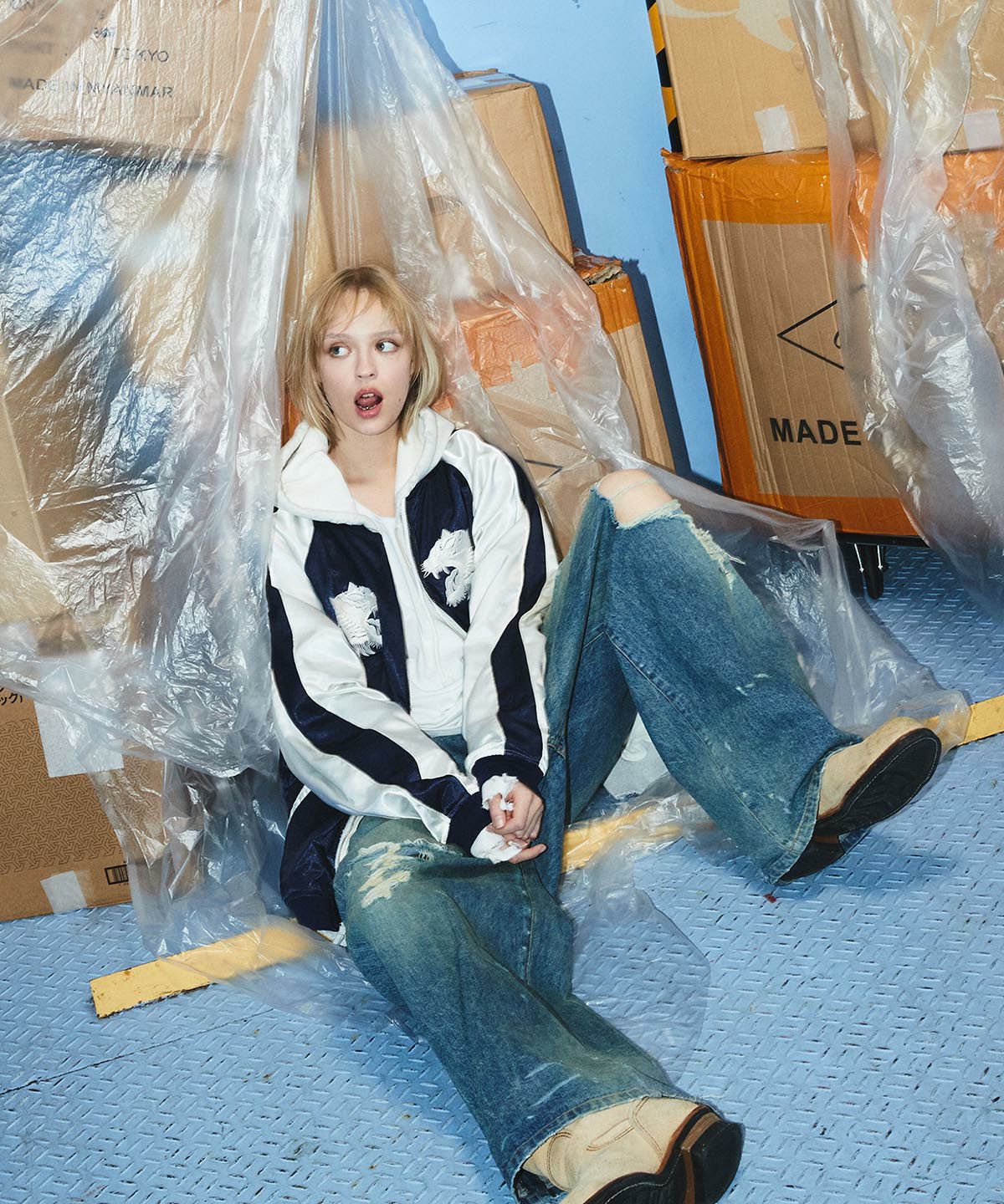 OPENING ACT] ビンテージデザイン虎刺繍スカジャン | OPENING ACT