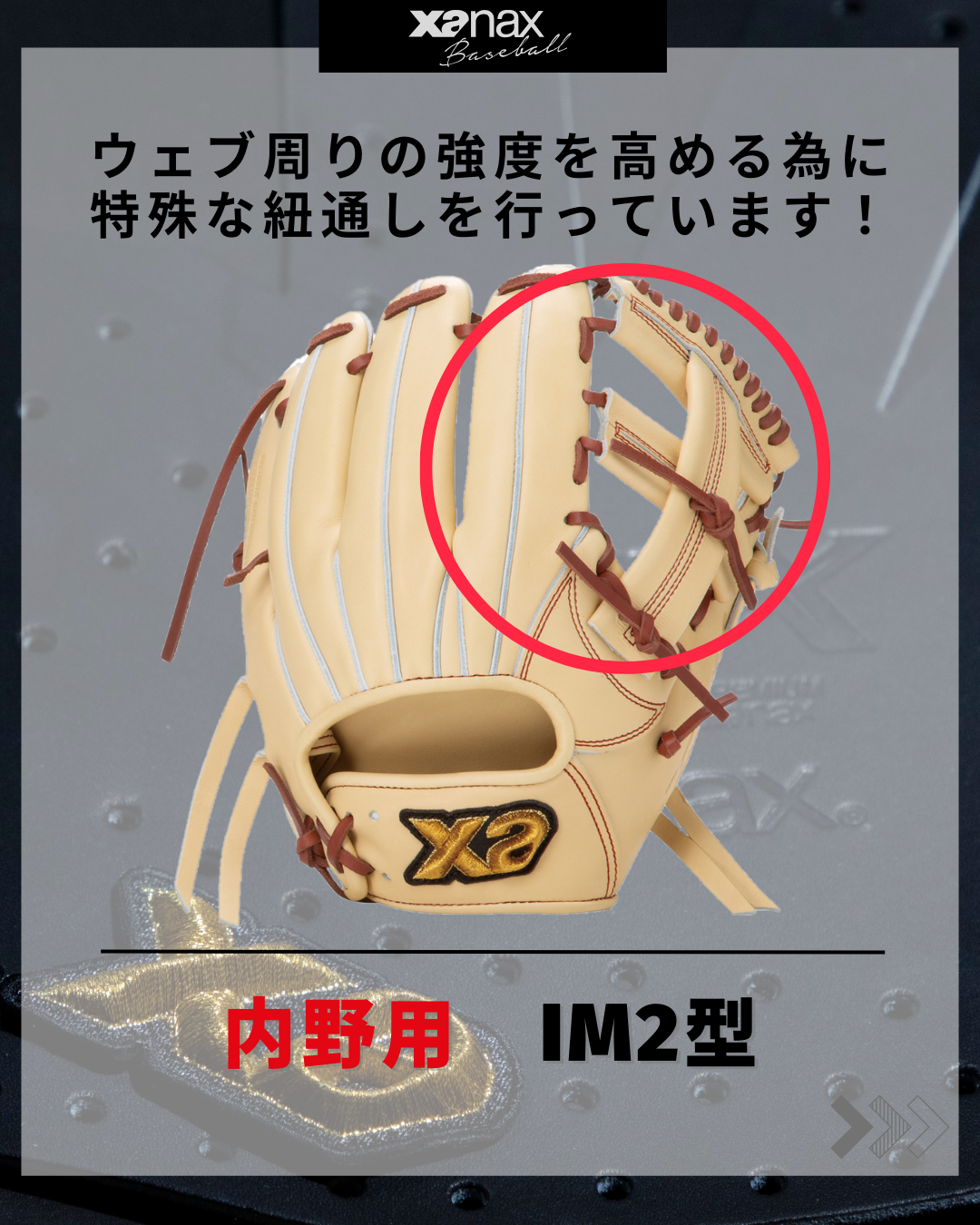 硬式トラストエックス（サイズ28.5cm） 内野手用【IM2型】｜ザナックス