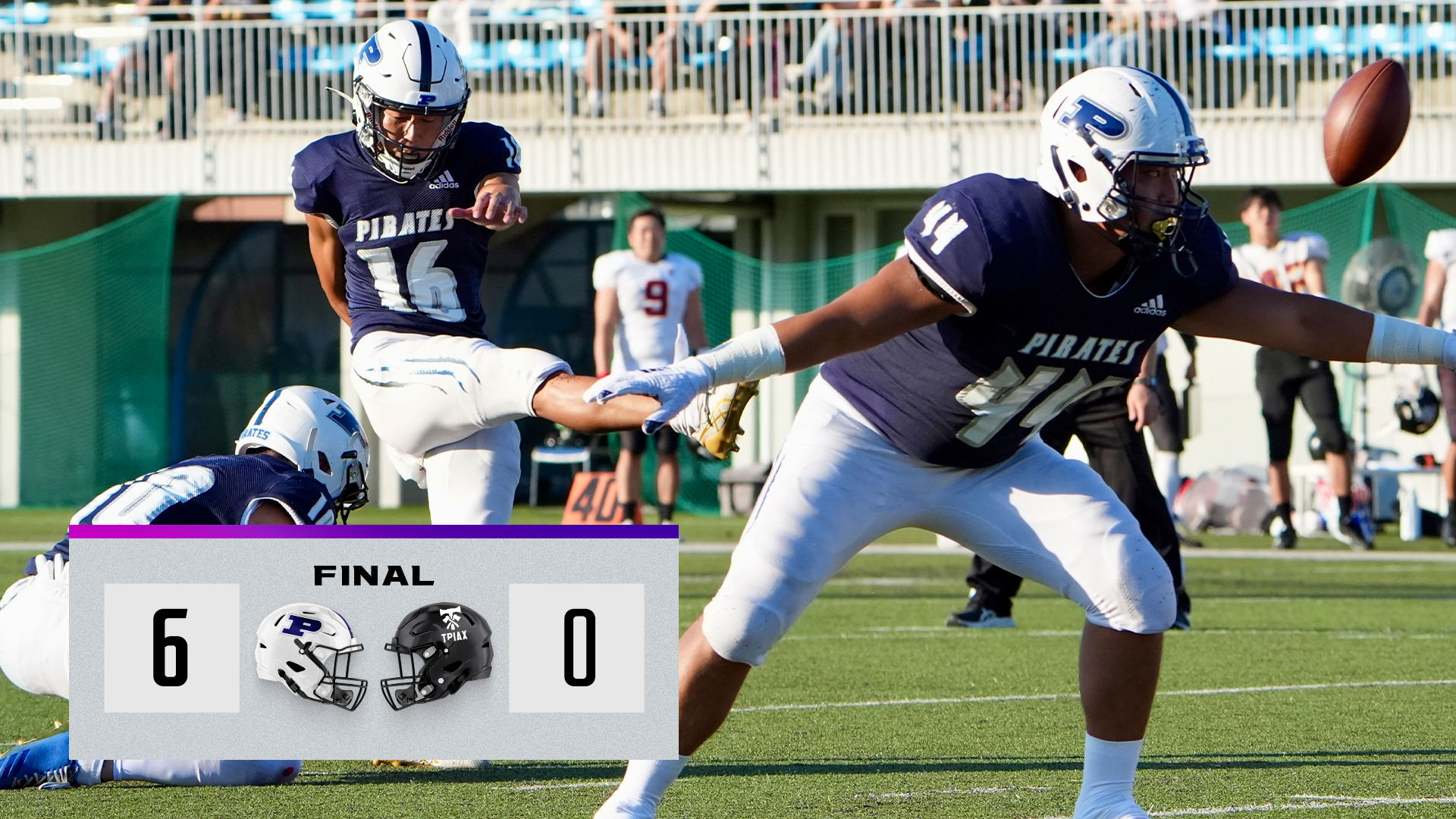 X1 Area】パイレーツが2本のフィールドゴールとディフェンスのビッグ