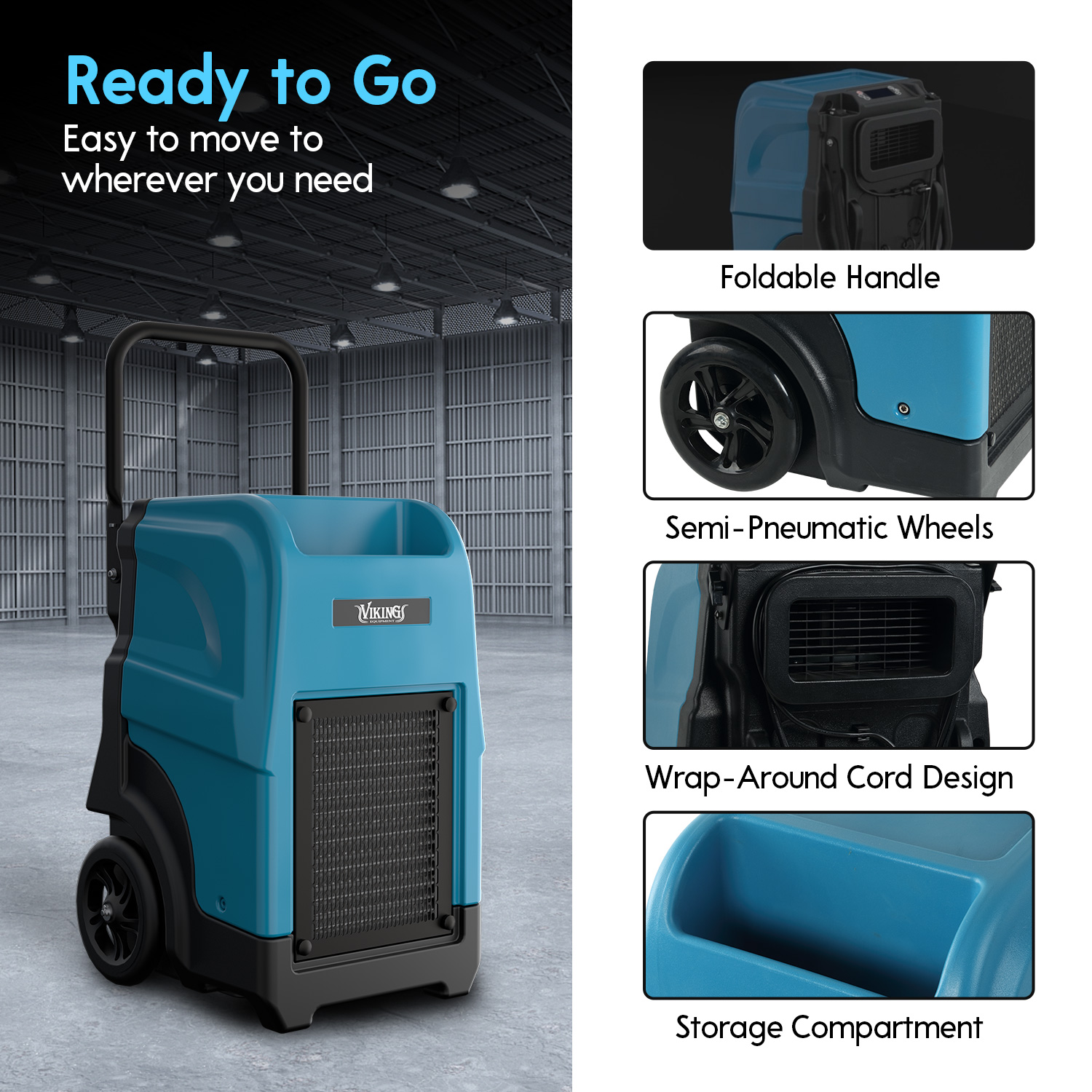 VIKING CD-90L Commercial LGR Dehumidifier with Automatic Purge