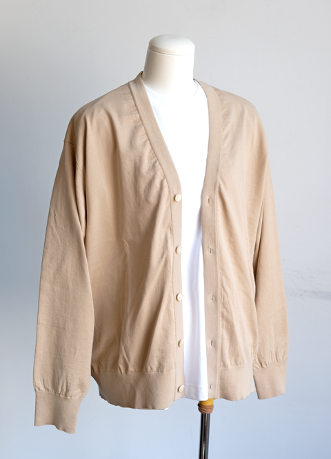 AURALEE Super High Gauge Cotton Knit Cardigan | 大阪心斎橋のメンズ