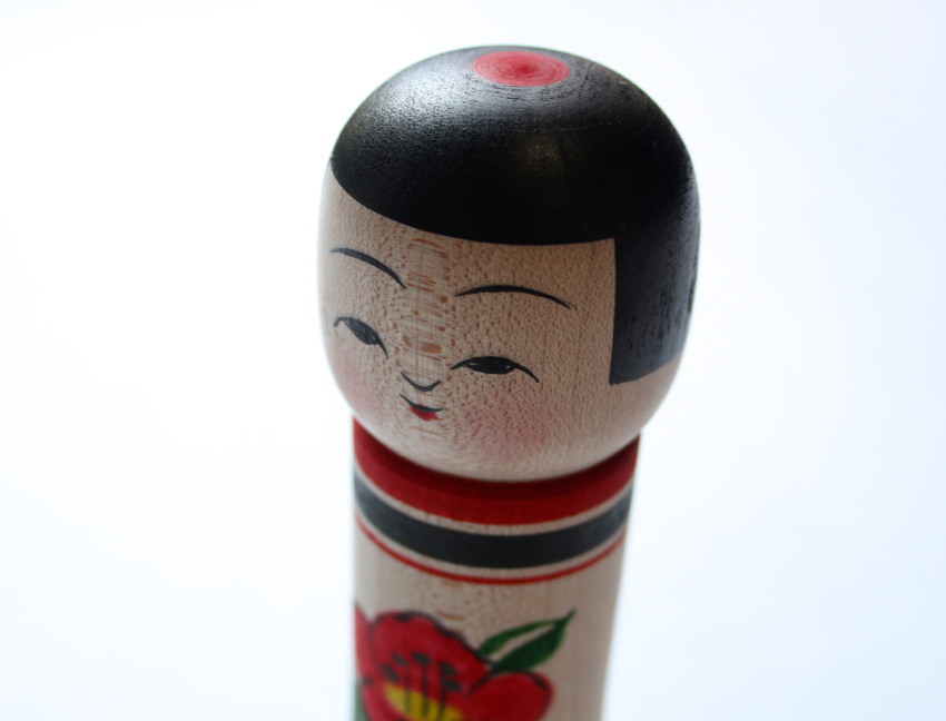 取扱終了】伝統こけし 山谷レイ工人 5寸/青森津軽系こけし 5寸こけし