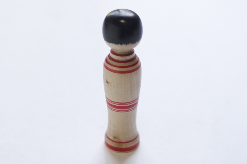 取扱終了】伝統こけし 五十嵐嘉行工人 4寸こけし/青森津軽系こけし 明