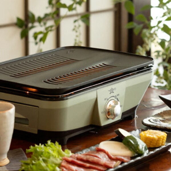 グラファイト ミニグリラー 卓上 0.2秒発熱 減煙 CAG-MG7A(G) アラジン