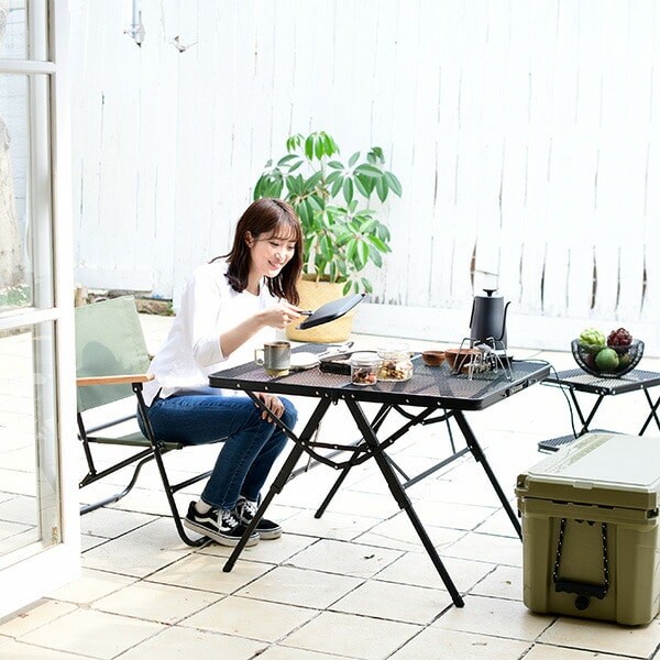 販売終了】タフライトアクションテーブル 87.5×70.5cmTAT-8670 山善