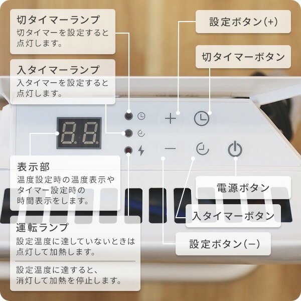 パネルヒーター 1000W YMILL-1001ATIM ミル mill | 山善ビズコム