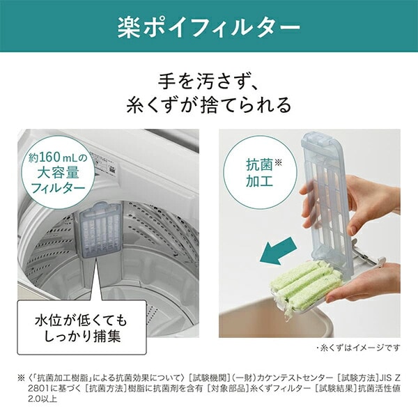 販売終了】洗濯機 5kg 全自動 小型 縦型 NA-F5B1-LH パナソニック