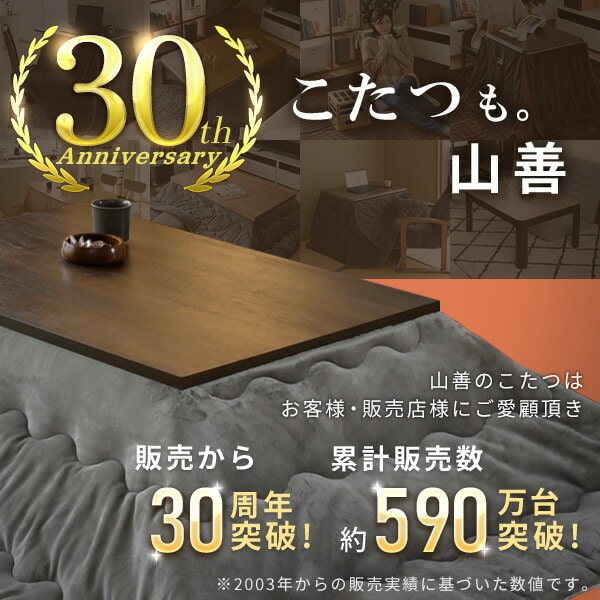 こたつ フラットヒーター 75×75cm 正方形 ESK-MDN758 山善 | 山善