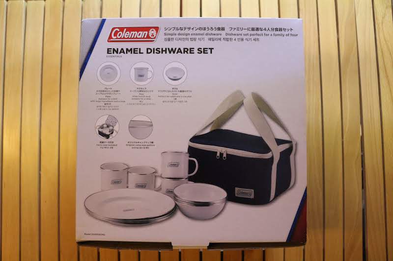 Colemanアウトドア食器セット ホワイト ネイビー Colemanアウトドア