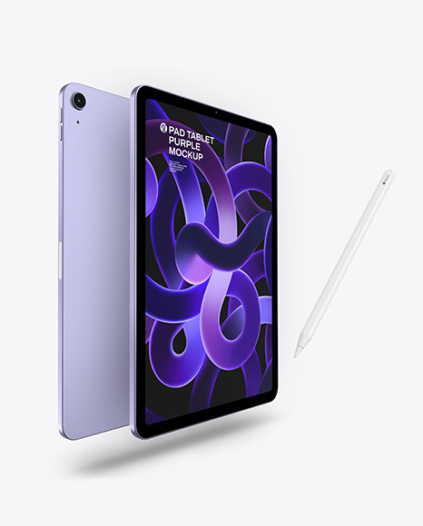 Two iPad Air 5 Purple - Free Download Images High Quality PNG, JPG
