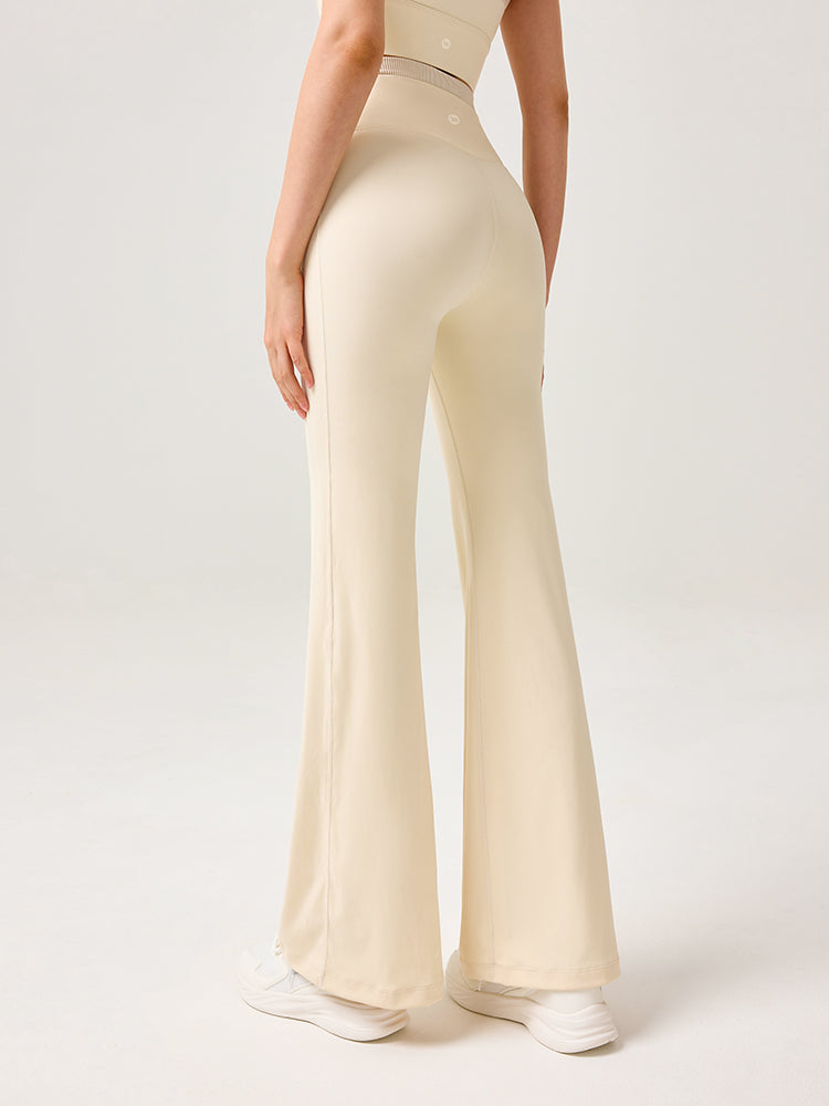 美脚 ロング丈 フレアレギンス