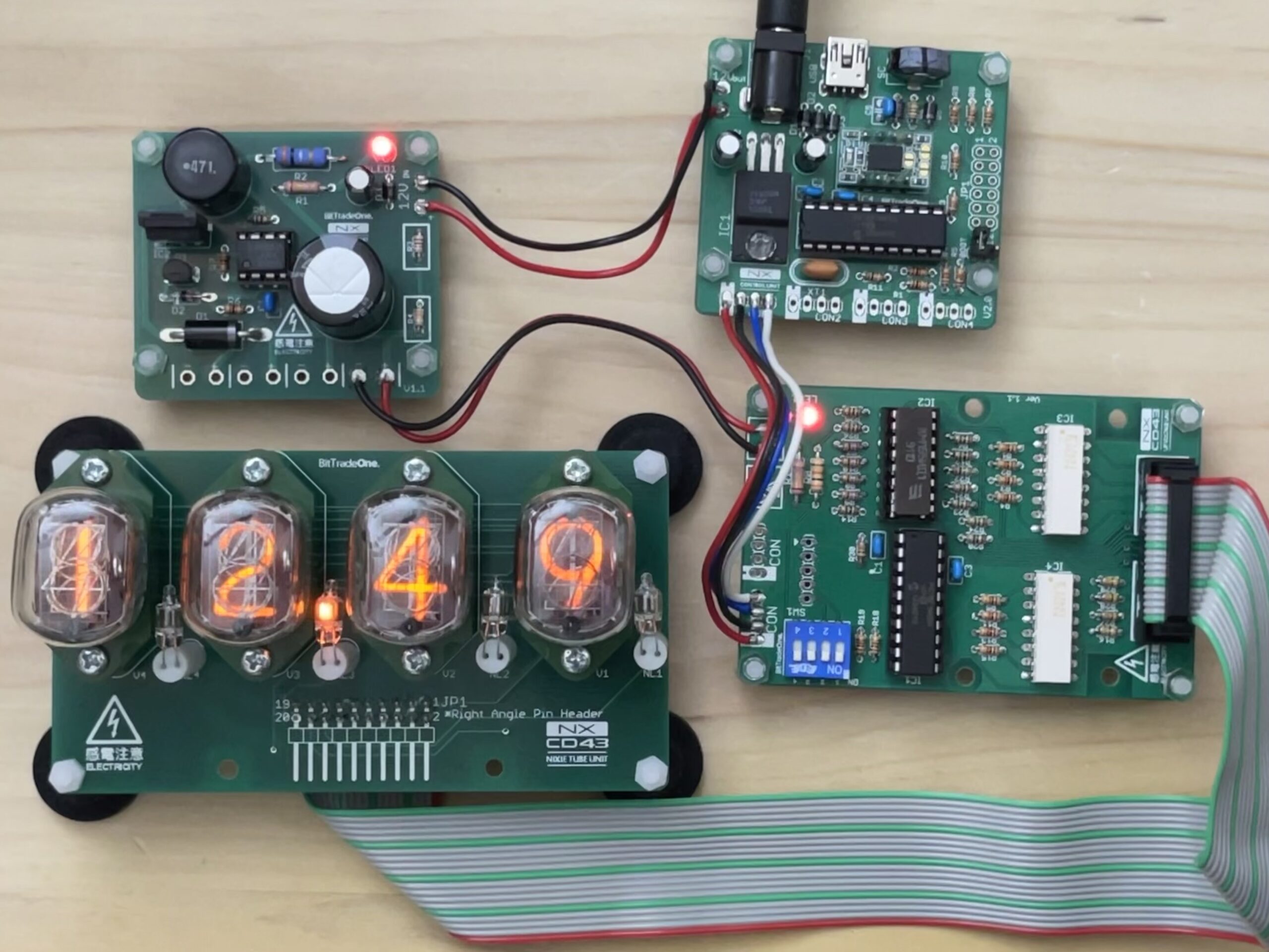 国産ニキシー管 CD43 を使った時計キットの組立て | よかひより