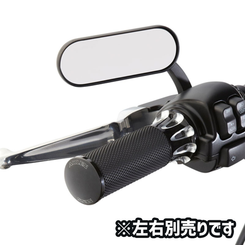 アレンネス□ ミニオーバル マイクロミラー ブラック 【左側】 [263044