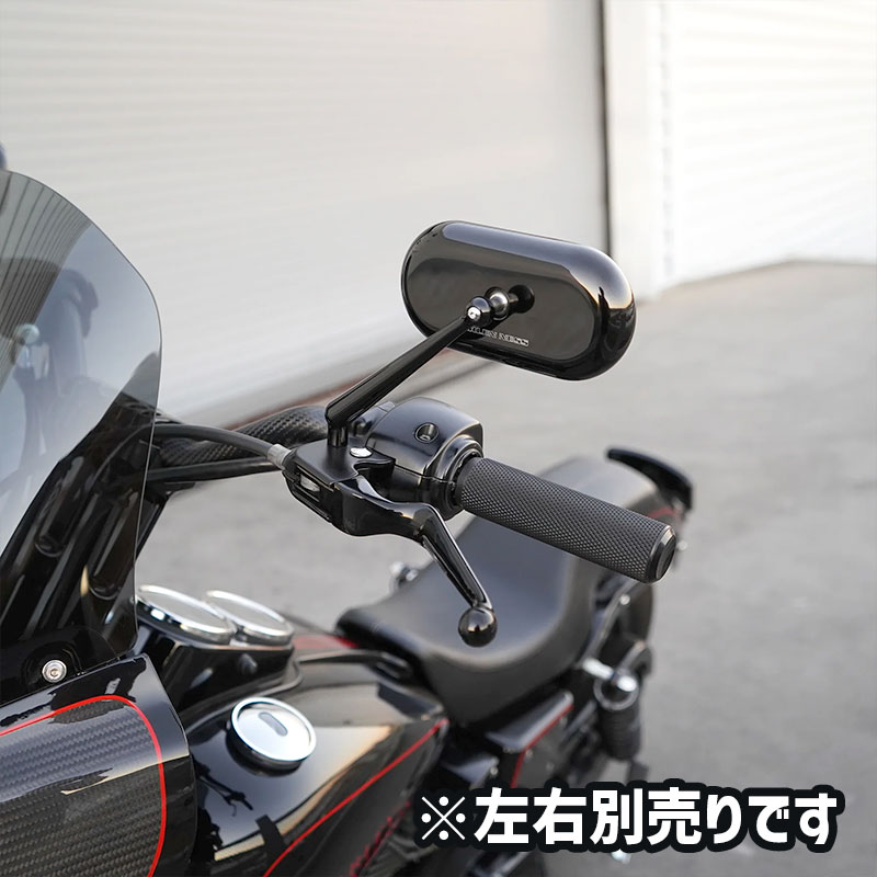 アレンネス□ 鍛造ミラー オーバル ブラック [0640-1332][0640-1334