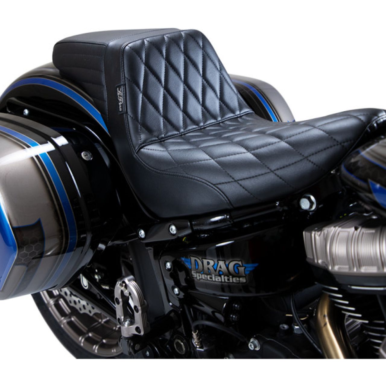 ラペラ□キックフリップ 2UPシート ダイアモンドステッチ ブラック