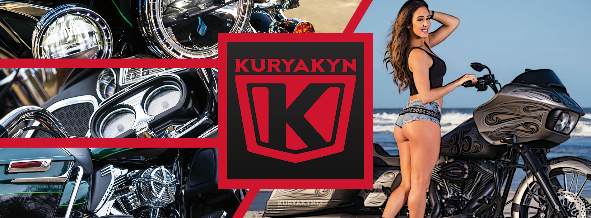 クリアキン□ファントムミラー グロスブラック KURYAKYN Phantom