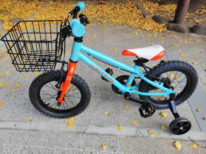 4歳息子、自転車デビュー（ヨツバサイクル14インチ）