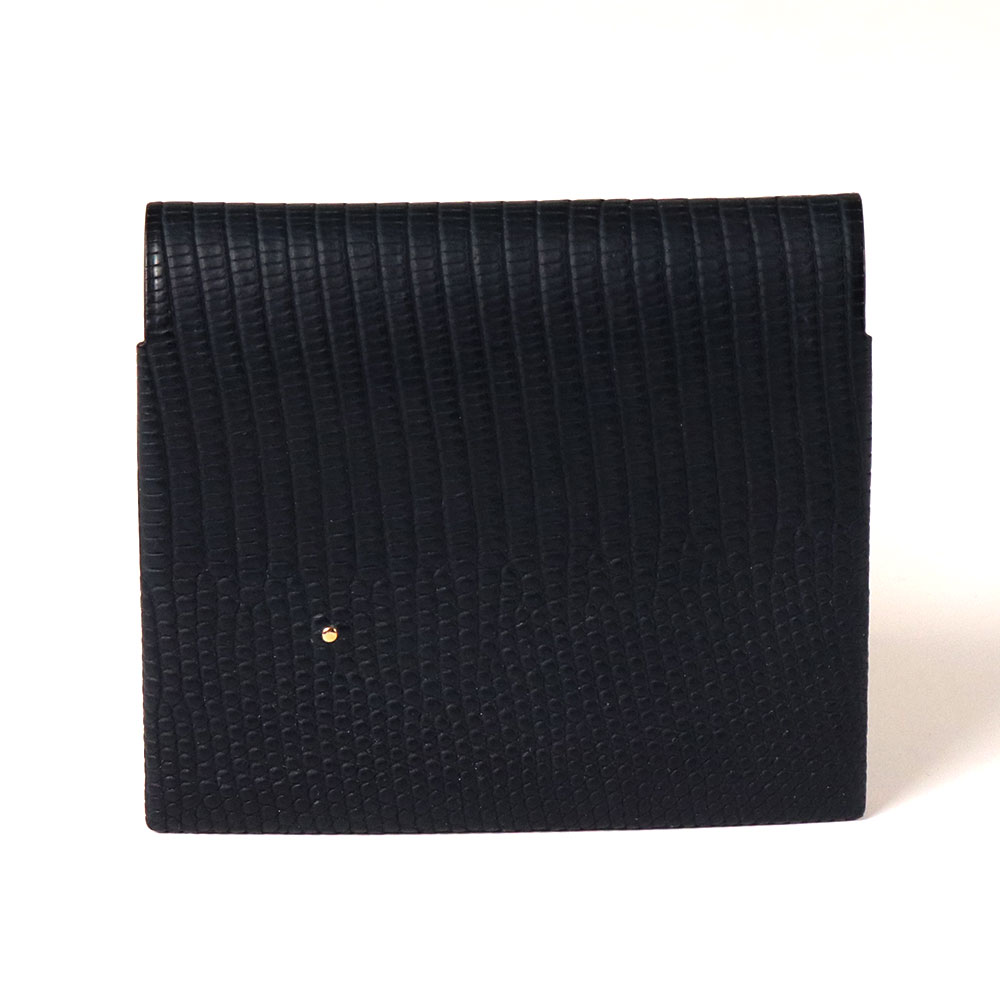 葉合わせ2つ折り財布 水染めリザード Traditional Standard | よろずを