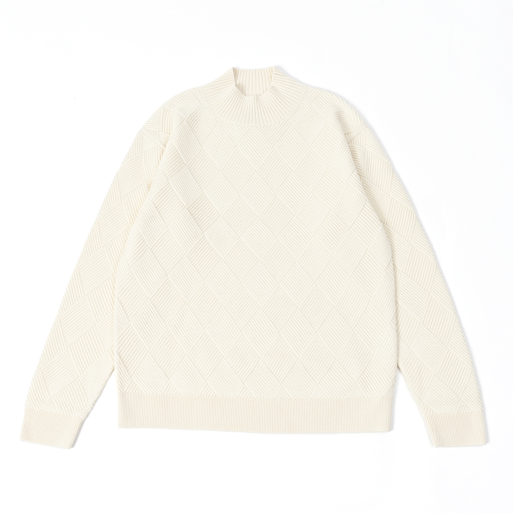 ハイネックニット オフホワイト トラディショナルスタンダード